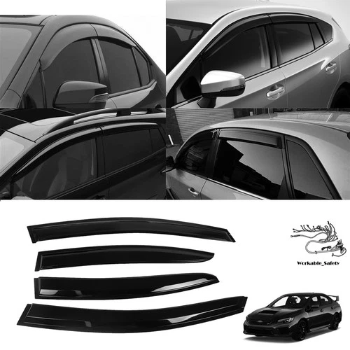 4Pcs Window Visors Rain Guards JDM Style For Subaru WRX STI 2015 2016 2017 2018