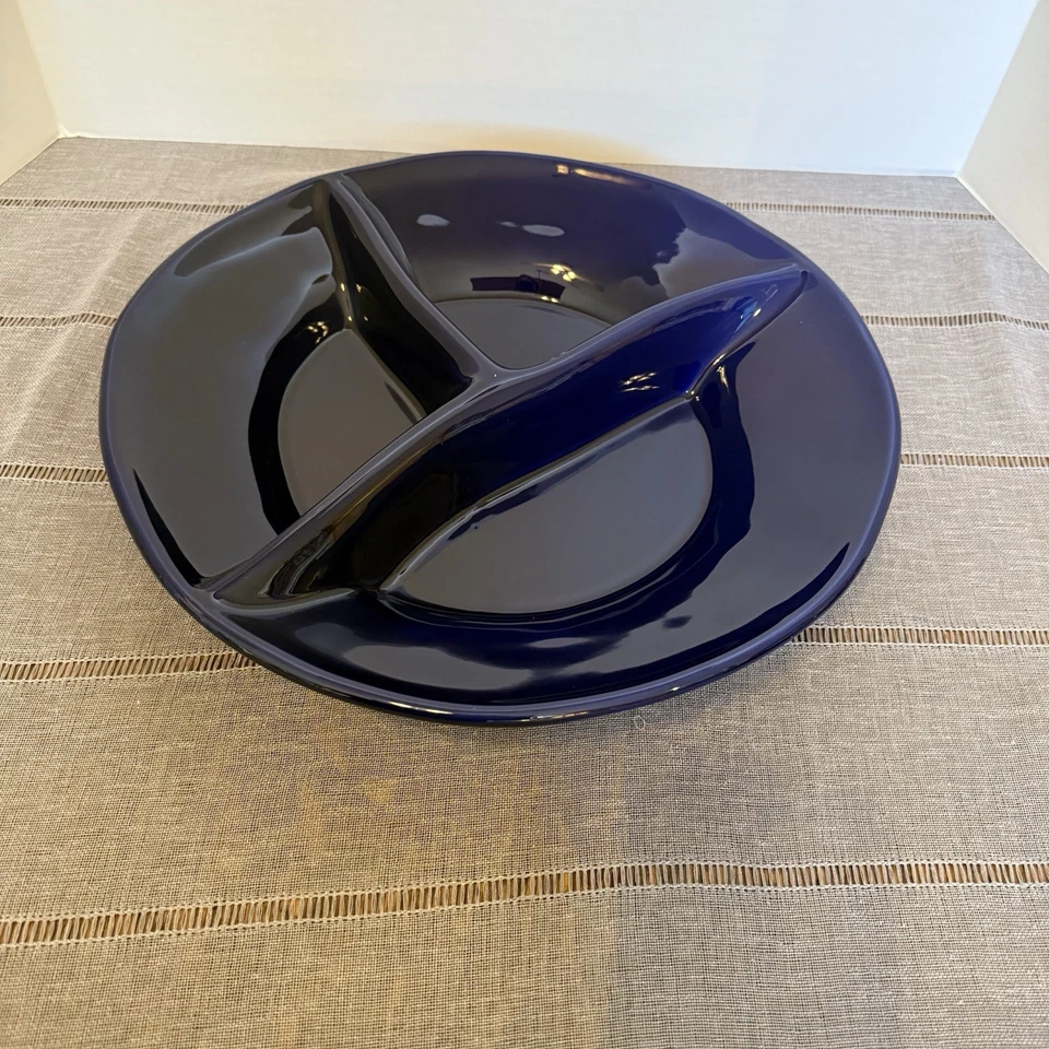 Colbalt Blue Serving Bowl By Crate & Barrel, Made In Italy - Image 2 of 4