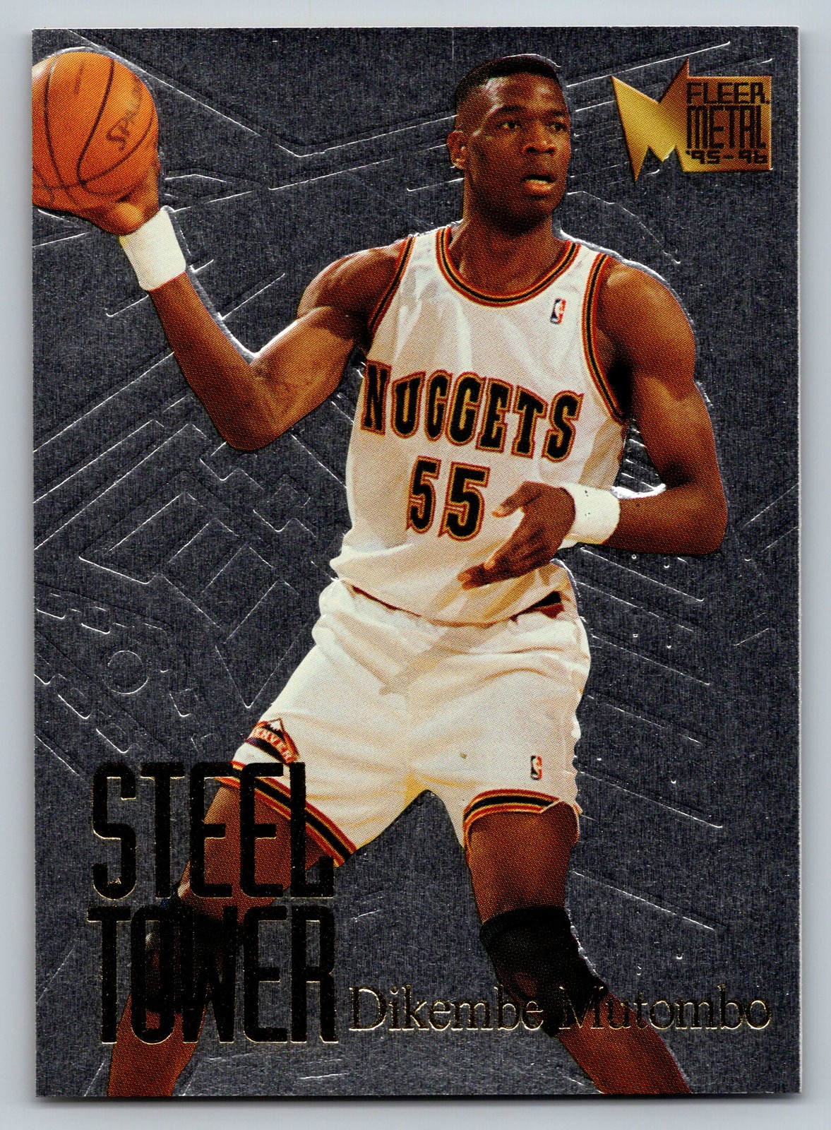 1995-96 Metal #5 Dikembe Mutombo Steel Tower