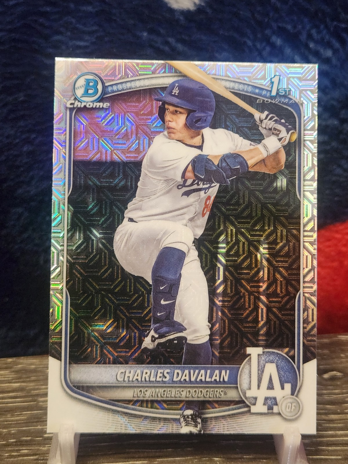 2025 Bowman Draft Chrome Charles Davalan #BDC-96 1st Bowman Mojo Dodgers
