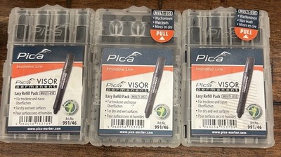 PICA VISOR LONGLIFE INDUSTRIAL MARKER REFILL QTY 3 BLACK- 991-46 E