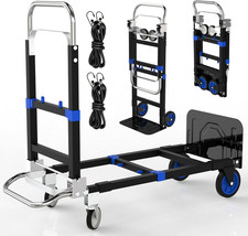 3 in 1 Convertible Hand Truck Dolly Cart with Wheels Collapsible/Folding Handtru