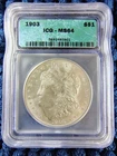 1903-P  Morgan Silver Dollar $1 - Philadelphia Mint - ICG MS 64 - Nice Luster