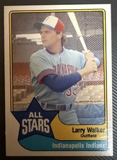1990 Topps Larry Walker (Expos-AAA Minor League) RC Indianapolis Indians #7
