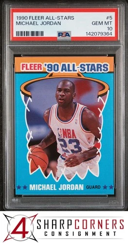 1990 FLEER ALL-STARS #5 MICHAEL JORDAN BULLS HOF PSA 10