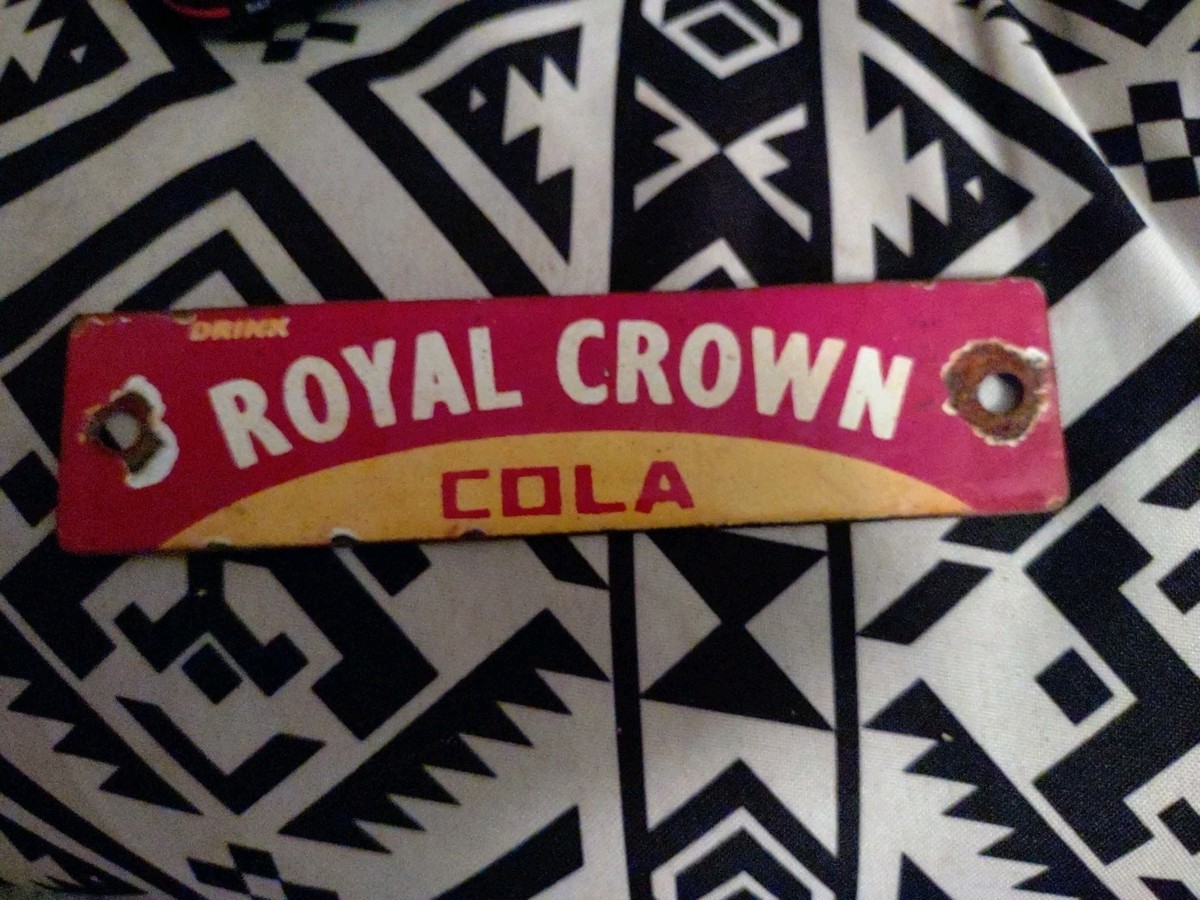 USA 1950's ヴィンテージ　　 CROWN COLA 看板 VINTAGE ROYAL CROWN COLA PORCELAIN METAL CRATE TAG SIGN 6