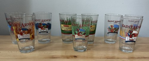 SAINT ARNOLD BREWING Houston Texas Pint Beer Glasses Set Of 9