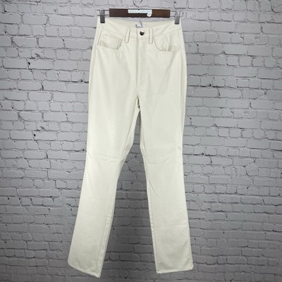 Danielle Bernstein Ivory Snake Print High Rise Straight Pants Size 25 (24x33)