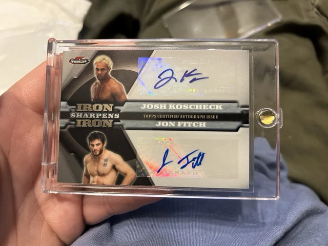 2011 Topps Finest UFC Iron Sharpens Jon Fitch Josh Koscheck Dual Auto /25 RARE