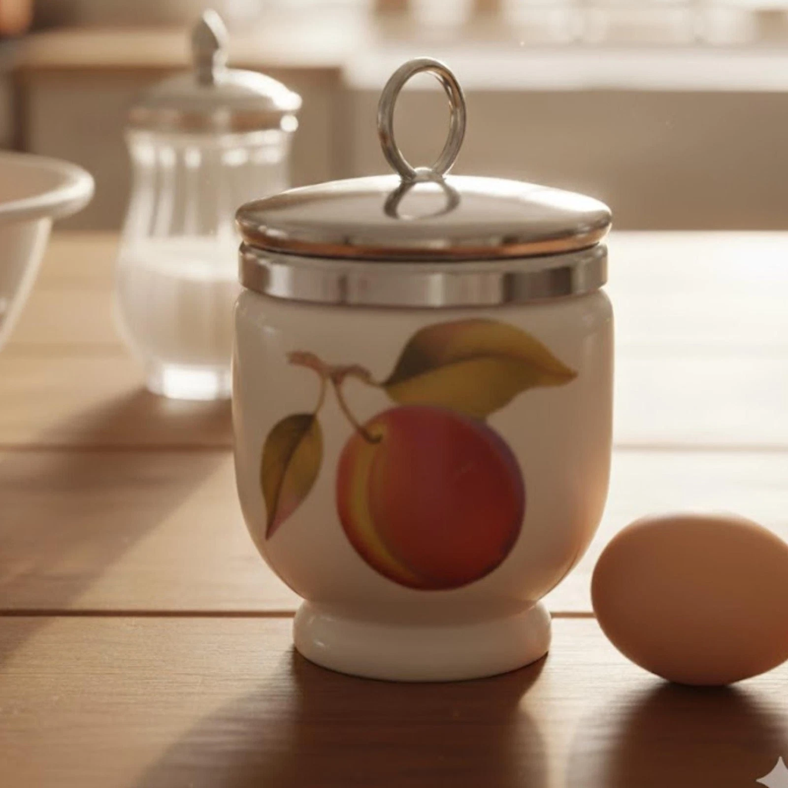 Vintage Royal Worcester Egg Coddler in Evesham pattern King Sized