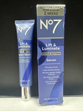 No7 Lift & Luminate Triple Action Serum - 1 fl oz.(30ml) - Damaged/No Box!