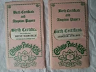 Lot 2 Vintage Cabbage Patch Kid Girl Birth Certificates Betsy & Ardelle Sealed