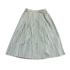 VTG 50s 60s Light Green Dacron Cotton Summer Skirt Indie Cottage Majestic W26