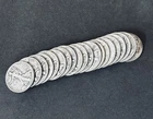 1918-1946 WALKING LIBERTY HALF DOLLAR 90% SILVER ROLL OF 20 COINS UNITED STATES