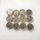 Standing Liberty Quarter 25c Lot of 12. Silver Coins - In Protective Cases