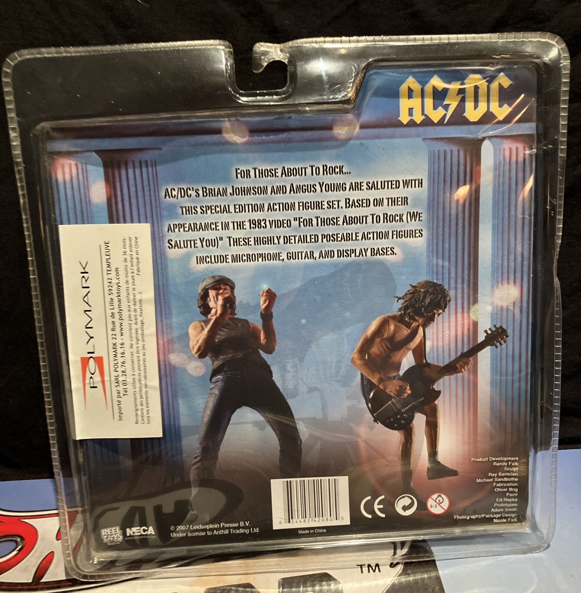 AC/DC Brian Johnson & Angus Young NECA 2007 Reel Toys Action