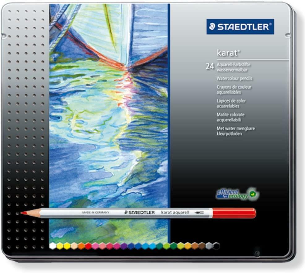 Staedtler Karat Aquarell Watercolour Pencils - Assorted - 24 Pack