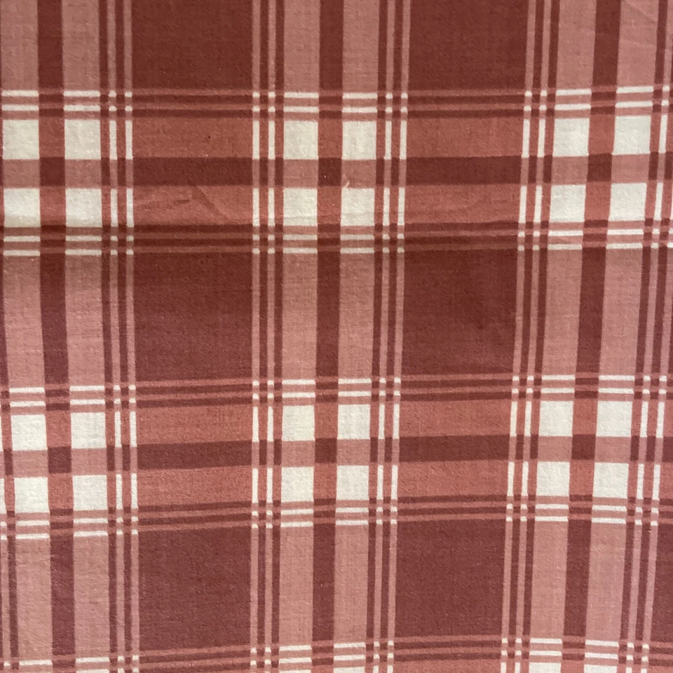 BTHY Joan Kessler For Concord Fabrics Plaid 100% Cotton Fabric Half Yard Mauve - Image 3 of 4