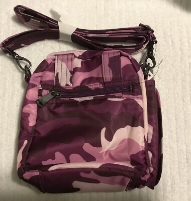 Lug Can Can Small Crossbody Bag in Camo Purple NWT