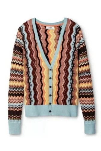 Zig Zag Cardigan Sweater XS NWT 
