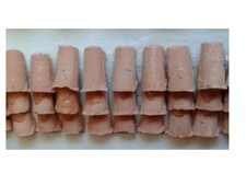 100 tegole 10x15mm coppo terracotta presepe  crib shepherd spegra