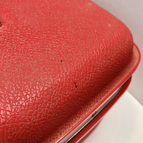 Vintage Red Samsonite Saturn Cosmetic Make-up Train Case Carry On- NO KEY - READ - Picture 6 of 17
