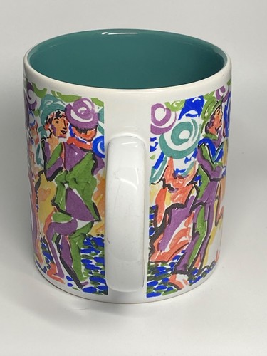 Vintage Century Stoneware Dancing Scene Coffee Mug - Picture 2 of 5