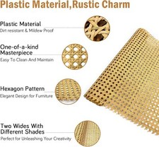 Cane Webbing Sheet Rattan Cane Webbing Roll Material DIY for Furniture Repair