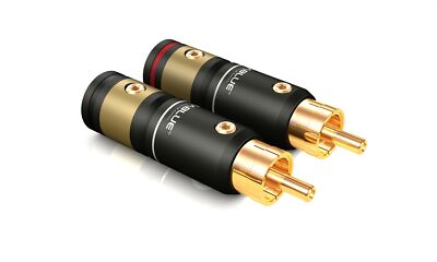 Viablue T6s XL RCA Stecker - Cinch - 2 Paar - VIABLUE