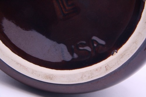 McCoy Ceramic Teapot rown and White Drip Glaze Pottery Made in USA - Picture 14 of 16