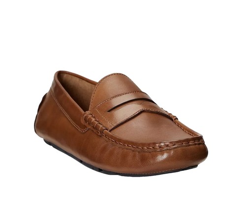 POLO RALPH LAUREN BROWN TAN LEATHER TASSEL LOAFER MOCCASIN  display picture 1