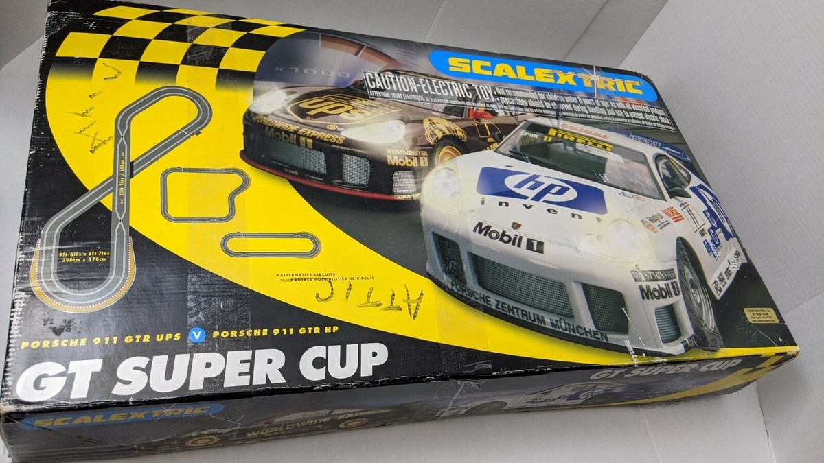 SCALEXTRIC GR SUPER CUP PORSCHE 911 GTR UPS V ELECTRONIC RACE