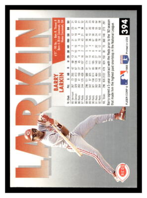 1993 Fleer #394 Barry Larkin - Reds | eBay