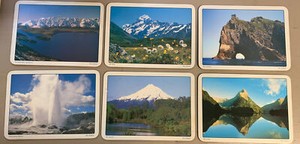 Jason Placemats, Set of 6, 8.5” X 11.5“, New Zealand Scenic, D4003, Cork Back