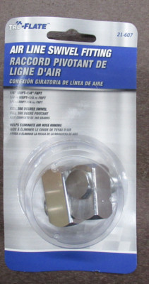 TRU-FLATE 21-607 AIR LINE SWIVEL FITTING 1/4''MNPT - 1/4''FNPT