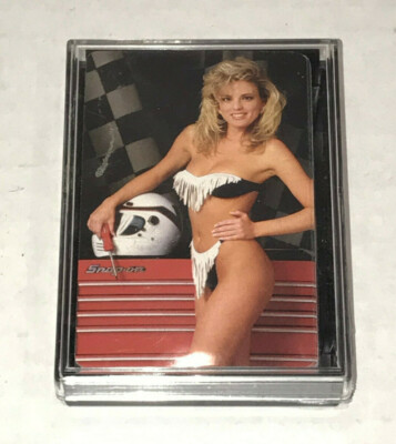Snap On Playing Cards & Plastic Holding Case Girlie Cards