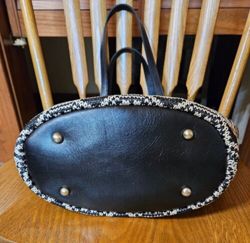 Patricia Nash Woven Marconia Tote Shoulder Bag, Natural/Black P768519 - Picture 3 of 7