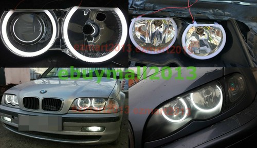 Cotton White Halo Ring for BMW E39 M5 LCI 2001-2003 Devil Demon Angel Eyes DRL - Picture 5 of 15