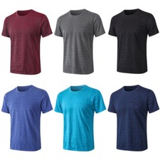 Men Short Sleeve T-Shirts Loose Casual Sports Quick Dry Fitness Running Tops