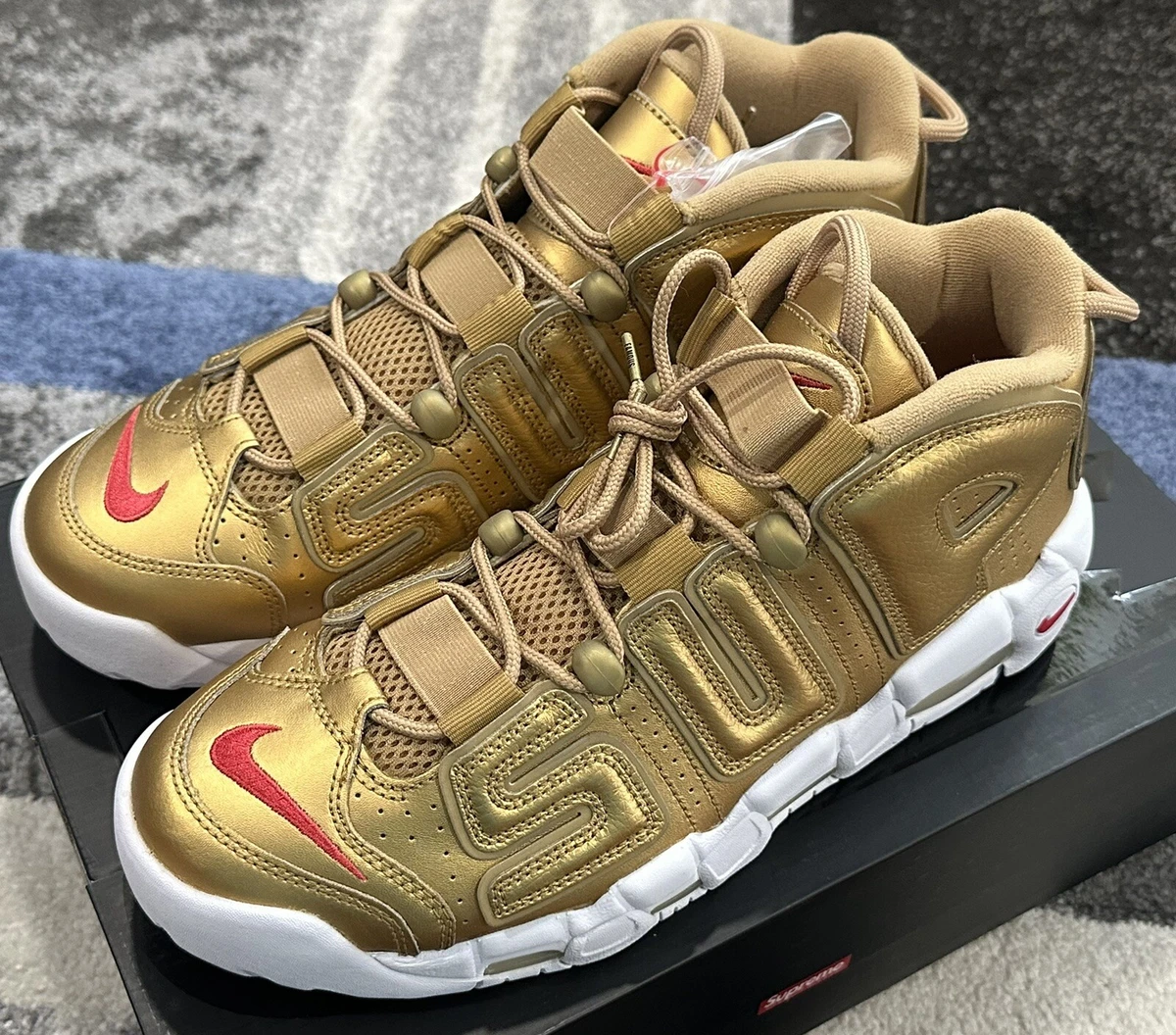 Las mejores ofertas en Nike Supreme x Air More Uptempo Metallic