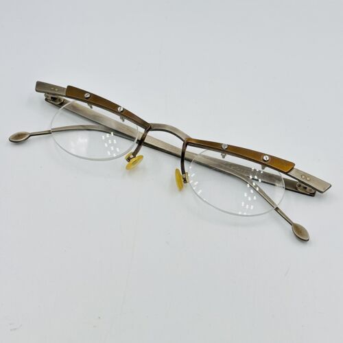 Titanix eyeglasses Ladies Oval Grey half Rim Mod. butterfly By Rosenberger New - Picture 1 of 10