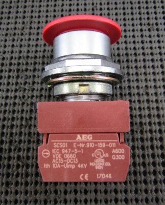 AEG B30-BMP-RZ-01 MUSHROOM PUSHBUTTON 30MM 24/115V