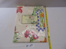 Sultan's Linens Decorative 60" Round Vinyl Tablecloth Flannel Back Flowers