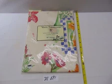 Sultan's Linens Decorative 60" Round Vinyl Tablecloth Flannel Back Flowers