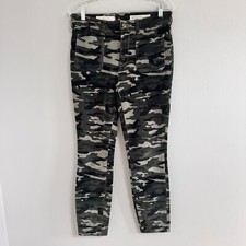 Pilcro High-Rise Skinny Camo Corduroy Pants Utility Pockets Size 29