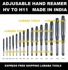 15 PCS ADJUSTABLE HAND REAMER SET H-V TO H-11 SIZES 1/4 " to 1.1/16 "