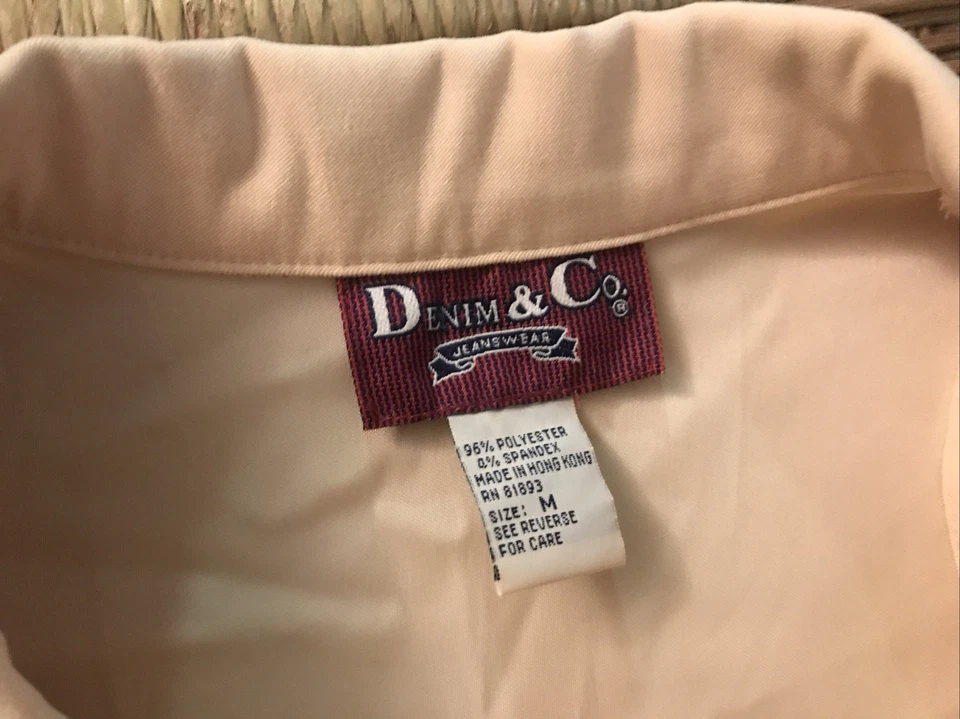 Chaqueta/abrigo para mujer DENIM & COMPANY talla mediana amarillo claro con bolsillos con lazo Foto 2 de 4