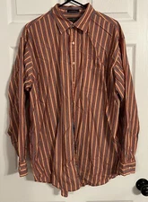 daniel cremieux classics Long Sleeve Striped Button Up Mens Size Xl Multicolored