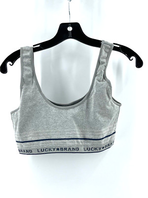 Lucky Brand Women's Gray Tank Sports Bra Activewear Size Large