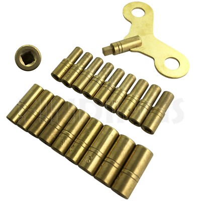 Universal Uhrenaufzugsschlüssel Set 18 Größen 1,75 - 6,00 mm Messing Aufzugs Heizkörper